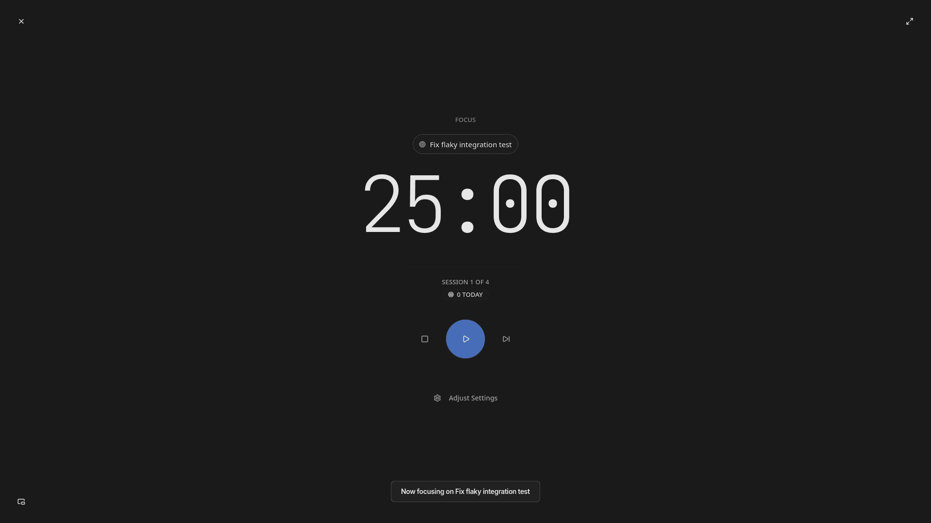 Focus timer